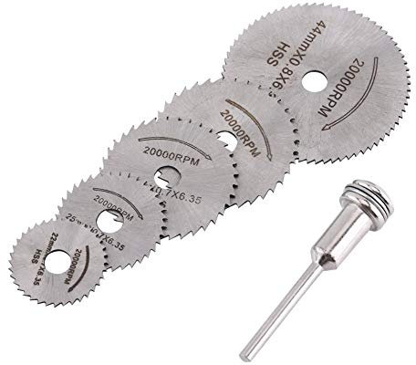 Hojas de sierra de acero de alta velocidad, Akozon mini cuchillas giratorias Herramientas de corte para cortador de metal Juego de potencia Corte de madera