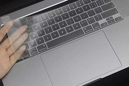 Se7enline Compatibile con MacBook Pro 13 e MacBook Pro 16 tastiera cover per MacBook Pro modello A2141/A2289/A2338 M1 M2/A2251 Touch Bar Touch ID layout US, trasparente gelo