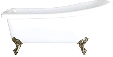 MILANO White 1710 x 740mm Freestanding Slipper Bath Gold Ball Claw Feet