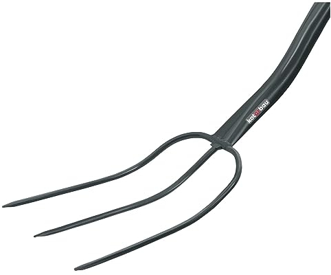 KOTARBAU® Mistforke 3 dents 125 cm avec manche en métal pour le jardin et l'agriculture