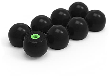 FLARE AUDIO Ohrstöpsel (8) - Schaumstoff, Spherical Memory Foam, Wiederverwendbar, Lärmschutz, Schwarz