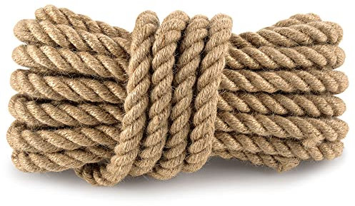 Spago Juta Corda Canapa 18 mm - Cordoncino Naturale per Decorazioni, Spessore Grosso 10 m