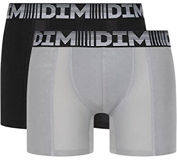 Dim Homme Long 3d Flex Air Respirabilité Boxer, Bleu Acier / Blanc, XL EU
