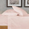 URBANHUT Set di lenzuola in cotone egiziano a 700 fili, 4 pezzi, morbide e lussuose, per letto matrimoniale, lenzuola in rasatello, con tasca profonda elasticizzata da 35,5 cm, rosa cipria