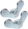 AERZETIX - C49362 - Set di 2 - Dadi con alette/orecchie - dado a farfalla - filettatura M6 metrica femmina - in acciaio zincato