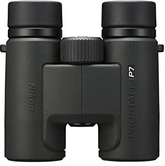 Nikon Prostaff P7 10x30 Fernglas, wasserdicht, beschlagfrei, gummierte Außenseite, kompaktes Fernglas, öl- und Wasserabweisende Beschichtung und arretierbarer Diopter, offizielles Nikon USA-Modell