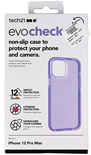 Tech21 Evo Check Gel Case for Apple iPhone 12 Pro Max - Lavender