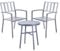 Alfresia Aluminium Bistro Set – Outdoor Dining Set with 2 Chairs 1 Round Table, Al Fresco Garden Living, Weatherproof, Rust Resistant, Outside Garden Furniture, Grey Design, Stackable