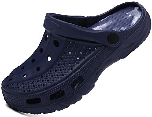 ChayChax Zuecos con Soporte de Arco para Mujer Hombre Verano Zapatos de Jardín Zapatillas de Playa Piscina con Ortopedicas Plantillas, Camo Marina, 42/43 EU (Fabricante 280)