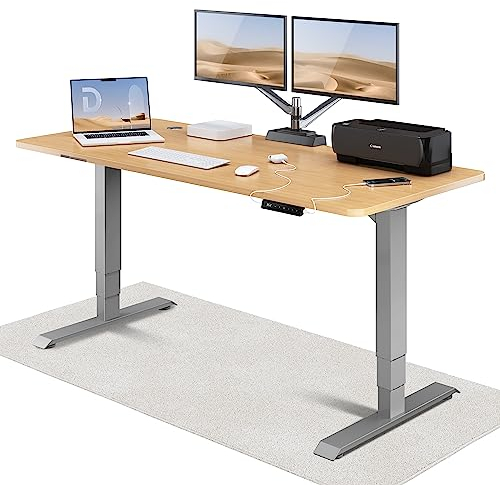 Desktronic HomePro Höhenverstellbarer Schreibtisch 180 × 80 cm – Elektrischer Schreibtisch Mit Zwei Elektrischen Motoren, Touchscreen-Steuerung und Integrierten USB-A- und USB-C-Ladeanschlüssen