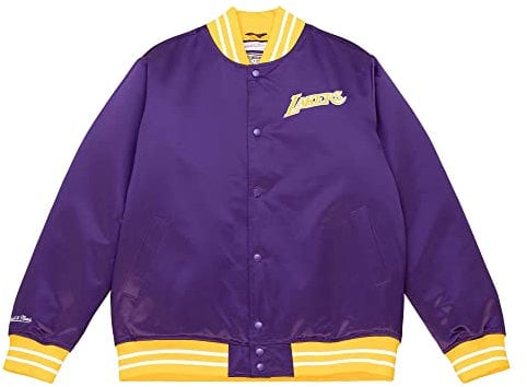Mitchell & Ness NBA Heavyweight Satin Jacket - Los Angeles Lakers, L