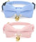 YUDOTE Lot de 2 colliers ultra doux en velours côtelé naturel pour chats à peau sensible, collier de sécurité pour chaton avec boucle à dégagement rapide et nœud papillon amovible, bleu, rose clair