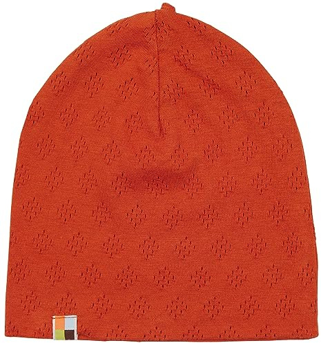 loud + proud Unisex Baby Lt1 Jacquard Strick, GOTS Zertifiziert Beanie-Mütze, Terracotta, 39-41 EU
