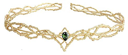 Krone Kristalle Tiaras Haarband Brautkronen Prinzessin König Stirnband Für Geburtstag Hochzeit Halloween Kostüm Party (Gold Grün)