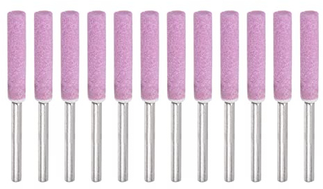 sourcing map 2Packungen (12stk) Kettensägeschärfer Stückchen 3/16 4,8mm Zylinder kopf Elektrische Kettensäge Schleifer, Keramik