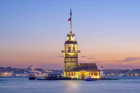 adrium Leinwand-Bild 140 x 90 cm: Leanderturm in Istanbul, Türkei (119505911)