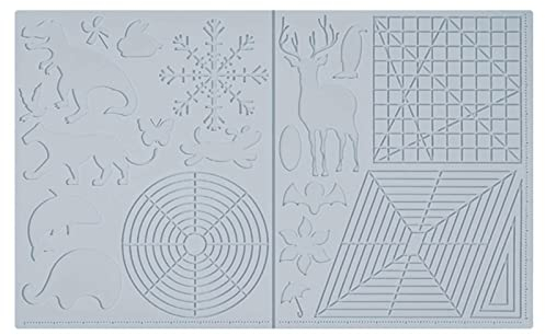 Fukamou 3D Stift Vorlage | 3D Druckstift Vorlage | Silikon 3D Matte Mit Tiermustern | 3D Druckstiftmatte Für Anfänger | 45CM X 28CM,Thick:3.5mm