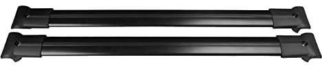 Axenture Roof Racks Cross Bars Compatible For Dacia Duster 2018 And Later Crossbars for Convenient Roof Cargo Aluminium Racks Rail Set 2 Pieces Black