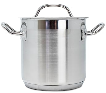 UK Care Direct Stock Pot with Lid - Chef Quality - Ready to Use Cooking Pots on Gas/Electric/Induction/Oven - Anodized Aluminum, Nonstick, Lightweight, Excellent Heat Distribution [20X18.5 CM]