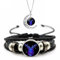 Zodiac Signs Spirit Bracelet, 12 Constellation Weave Leather Bracelet and Moon Pendant Necklace, Glow in the Dark Zodiac Bracelet for Men Women Girls Jewelry Gifts Set ( Color : 10-Capricorn )