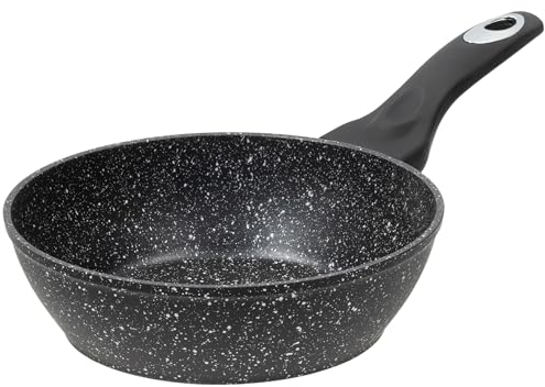 RESTO 93063 tiefe Pfanne 26 cm - Induktion aus hochwertigem geschmiedetem Aluminium - Bratpfanne mit Marmor-Antihaftbeschichtung 4-lagig für alle Herdarten geeignet