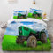 DILANI Bettwäsche 135x200 Kinder Traktor 3D Bettwäsche-Set 3 Teilig Weizenfeld Weiche Microfaser Bettbezug mit Reißverschluss und Kissenbezug 80x80cm für Mädchen Jungen Kinder
