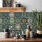 HORIWE Lot de 24 autocollants mosaïque pour carrelage mural en PVC - Papier peint autocollant - Étanche - Pour cuisine, armoire, meubles, table