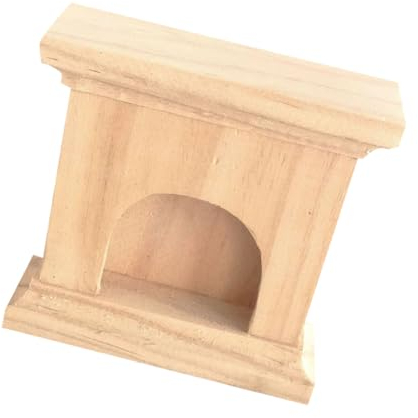 Abaodam 2 STK Kamin Im Puppenhaus Spielzeuge Dekorationen Für Zu Hause Vintage Wohnkultur Puppenhäuser Aus Holz Miniaturmöbel Im Maßstab 1 12 Simulationsstütze Kreativ Zubehör Hölzern Kind