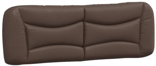 vidaXL Kopfteil Kissen, Kopfteilkissen für Schlafzimmer, Rückenkissen Bett mit Reißverschluss, Kopfpolster Bettkissen, Braun 160cm Kunstleder
