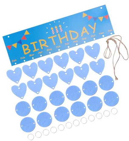 LALAFINA 1stk Hängekalender Holz Geburtstag Zeichen Wandkalender Geburtstagskalender Holz Schild Zum Aufhängen An Der Wand Kalander Geburtstagstafel Hölzern