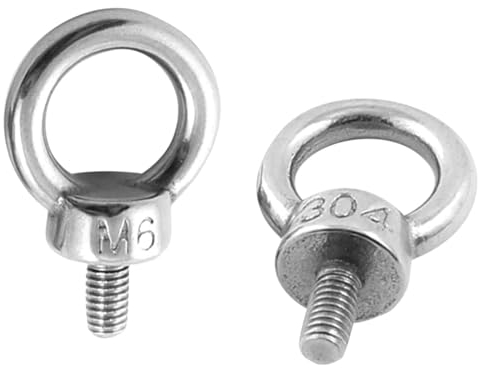 Boulons à oeil Boulon à œil annulaire boulons à œil en acier inoxydable de qualité 304 Surface lisse 2 paquets de boulons à œil d'épaule de levage uf écrous à œil de levage Sécurité et robustesse