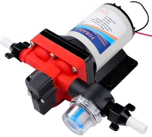 pompe a eau 12v Pompe à membrane, Pompe auto amorçante 55 PSI Pompe à pression d'eau auto amorçante industrielle pour camping car, bateau, bateau