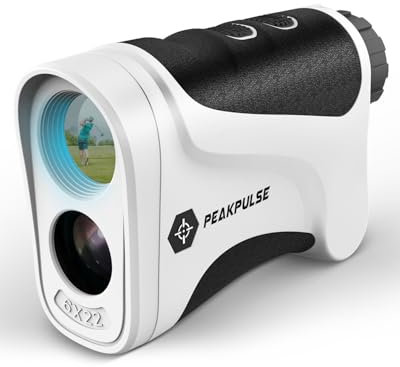PEAKPULSE Golf Range Finder,1700 Yards Golf Rangefinder with Slope Compensation Switch,Laser Range Finder with Height Measurement and Horizontal Distance,6X Magnification,Flag Pole Locking Vibration