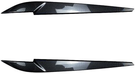 KMLONG Scheinwerfer-Augenbrauenverkleidung passend for BMW X5 X6 F15 F16 2014–2018, Karbonfaser-Look/schwarz glänzend, Scheinwerfer-Augenlid, vordere Scheinwerfer-Lampenabdeckung Autoscheinwerfer-Stir