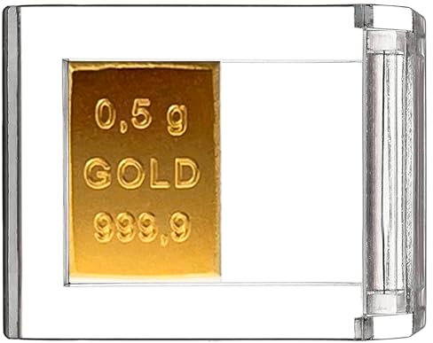 Gold als Geschenk - Goldbarren 0,5 g in hochwertiger Kapsel - Geschenk + Echtheitszertifikat Feingold 999.9