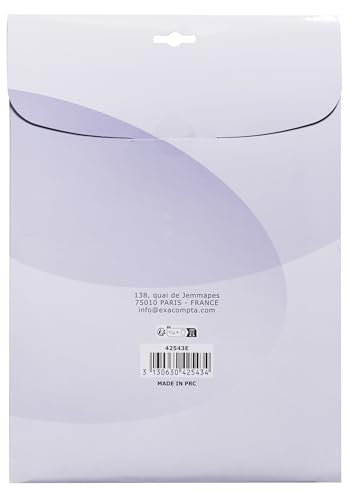 Exacompta - Réf. 42543E - Paquet de 25 plats translucides en PVC 20/100ème cristal lisse pour couvertures transparentes - permet de relier et de présenter des dossiers au format A4