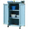 SZKTHD Gartenschrank Aus Holz Gartengeräteschrank Balkonschuhschrank wasserdichte Aufbewahrungsbox Mit Höhenverstellbaren Regalen(Blau,50x43x95cm)