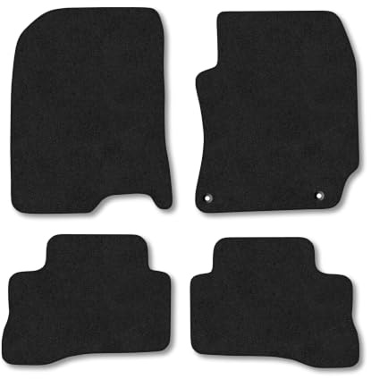 Hyundai Kona (2020-2023) [Hybrid] Premium Carpet Car Mats | Black Edge Trim Premium Floor Mats Tailored Fit Full Coverage Protection Accessories Easy Clean Anti Slip Made in the UK