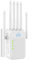 Répéteur WiFi, Puissant amplificateur de Signal WiFi, 6 antennes, 2 Port LAN, WiFi/Extender 2,4 GHz, Couverture jusqu'à 1200 m², idéal pour Le Bureau et la Maison, Installation Facile