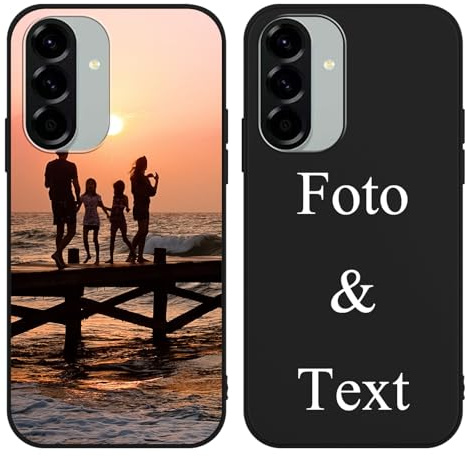 Yoedge Cover Personalizzata Custodia per Samsung Galaxy A17 4G/5G 6,7 Personalizzato con Foto Testi Disegni Personalizza Custodia Immagine, Antiurto Nero Personalizzabili Case per Samsung Galaxy A17