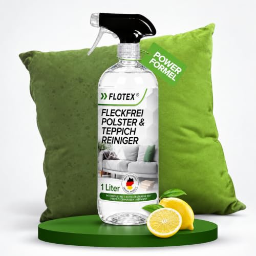 Flotex Polsterreiniger & Teppichreiniger Konzentrat 2x1 l für Waschsauger | Verdünnung 1:5 bis 1:100 | für Sprüh-Extraktionsgeräte | Sitzbezüge, Glattleder, Kunststoff | Citrus-Duft
