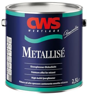 CWS Metallisé silber, 1L - Dickschichtiger, lösemittelhaltiger, hochviskos eingestellter 1-Komponenten Beschichtungsstoff als dekorativer Korrosionsschutz für den Innen- und Aussenbereich.