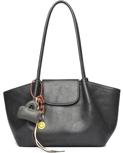Waniki Handtasche Damen Mittelgroß Schultertasche Kunstleder Tote Bag Einfache Shopper Tasche Dumpling Handtaschen Elegante Umhängetasche Moden Shopper Bag Handbags Tragetasch Hobo Bag