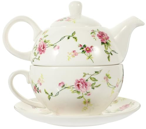 Holibanna Ensemble de Thé en Céramique 1 Set Théière 480ml avec Tasses 350ml pour Dégustation de Thé Oriental