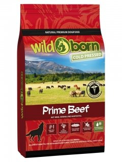 Wildborn Prime Beef 500 g kaltgepresstes Hundefutter getreidefrei mit extra viel Rindfleisch aus Deutschland