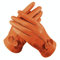 Fletion Damen Luxus Eeichem Lammfell Lederhandschuhe Mit Fleece-Futter, Einheitsgröße, Orange