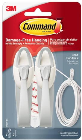Command Cord Bundlers, Cord Organizer, 2-Bundlers, 4 Packs
