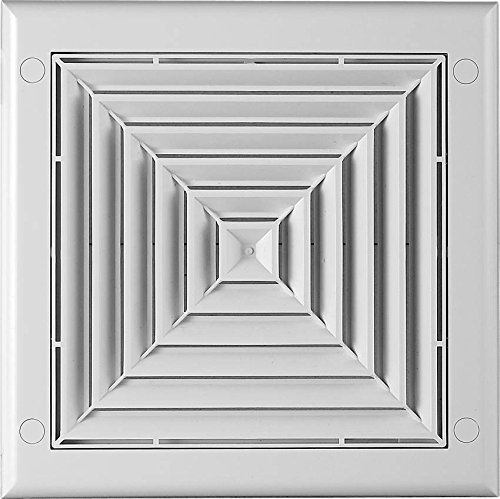 MKK – 18398 – Rejilla de ventilación anti-insectos pared montaje Canalizado Garage desagües Blanco Plástico