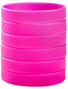 BRANDWINLITE All'ingrosso 6 Pezzi/Pack Braccialetti in Silicone Braccialetti in Gomma in colore singolo