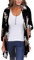 YULOONG Damenmode Bademode Vertuschung Chiffon Blumendruck Kimono Lose Schal Strickjacke Sommer Bluse Bademode Capes, Schwarz A, XL